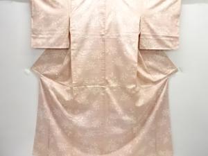 枝花模様織り出し十日町紬着物